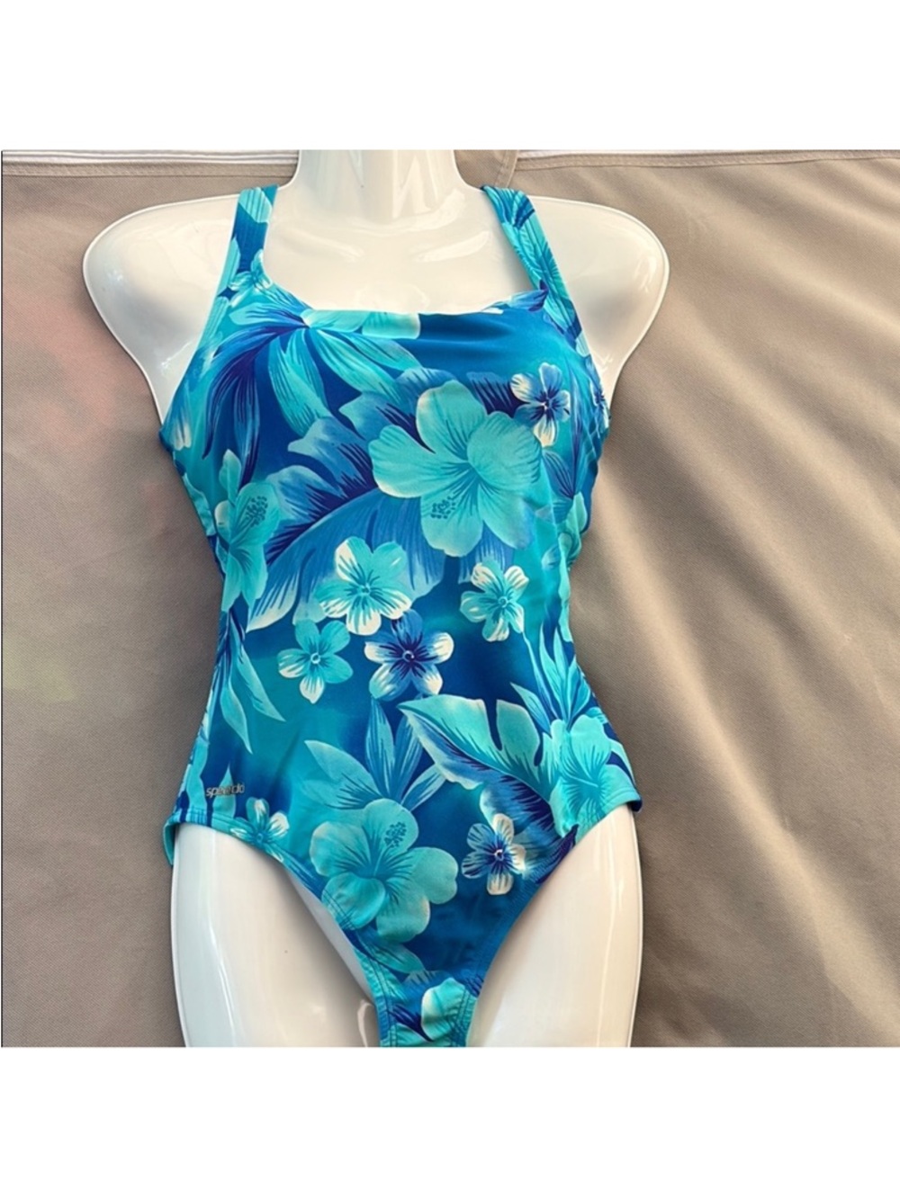 Speedo Blue & Aqua Floral One-Piece Swimsuit